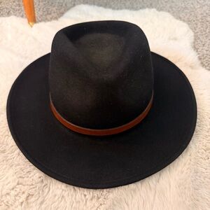 23” Men's vintage wool felt outback fedora hat